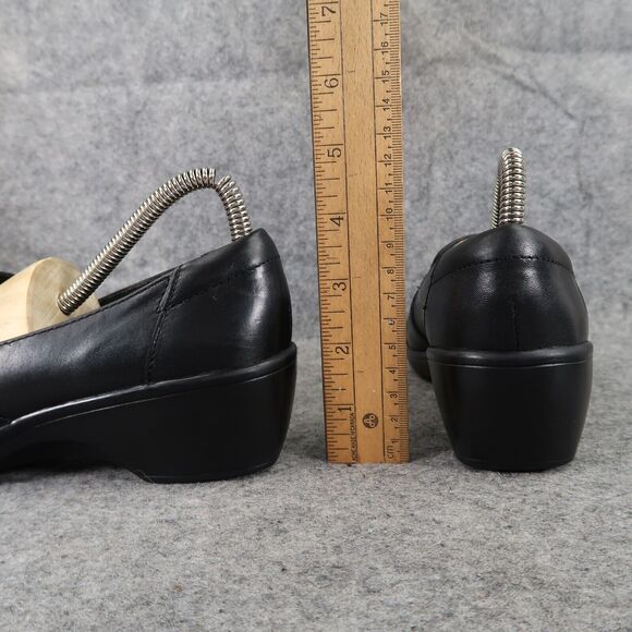 Clarks Shoes Womens 7 Clog Slip On Fashion Comfort Leather Career Walking Black - Picture 7 of 14